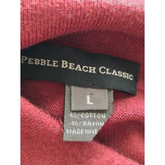 Pebble Beach Polo Sweater Red Mens Size Large - Picture 6 of 6